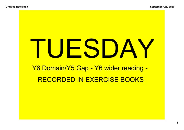 tuesday