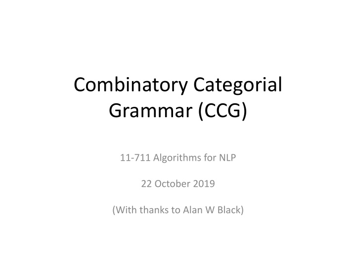 combinatory categorial