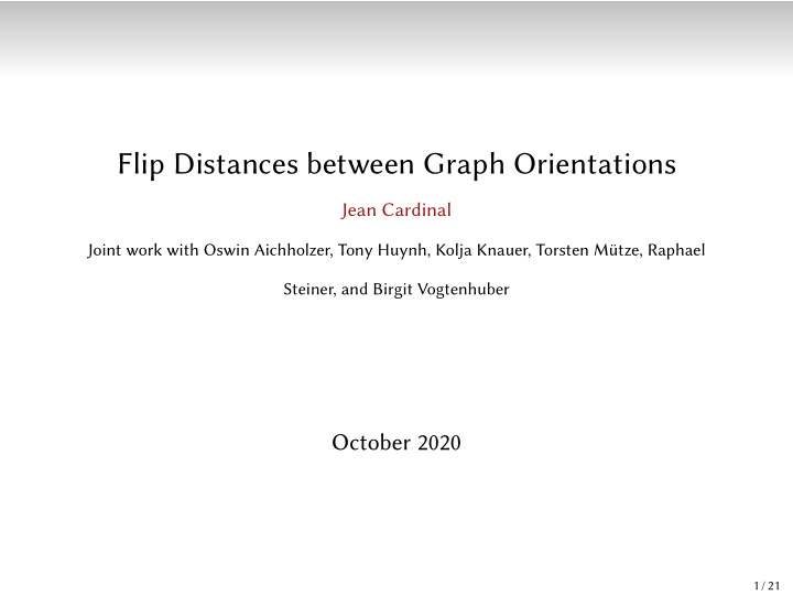 flip distances between graph orientations