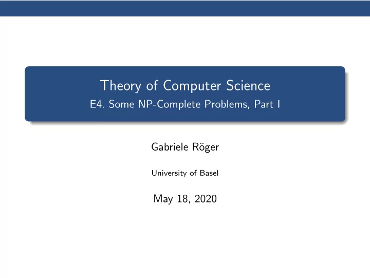 theory of computer science
