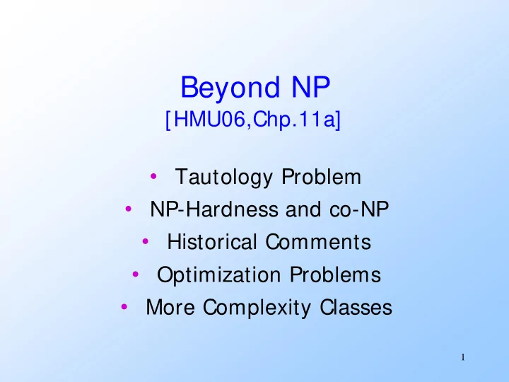 beyond np