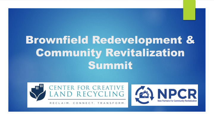 community revitalization