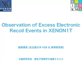 Observation of Excess Electronic  Recoil Events in XENON1T   ( KMI &amp;