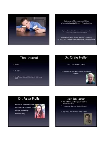 Asya Rolls, Damien Colas,  Antoine Adamantidis, Matt Carter, Tope  Lanre-Amos, H Craig Heller, and