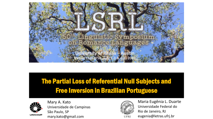 the he par partial ial loss ss of f referential rential