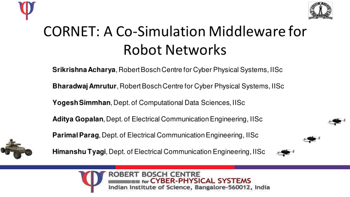 cornet a co simulation middleware for