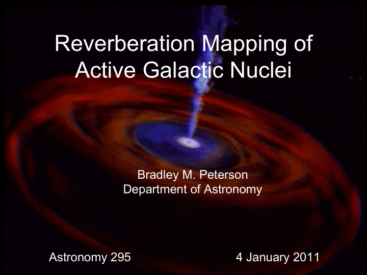 reverberation mapping of active galactic nuclei