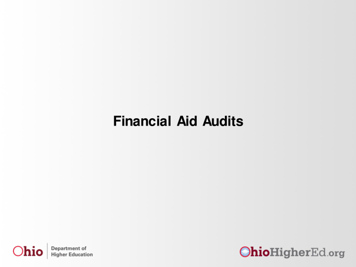 financial aid audits calendar year 2021 financial aid