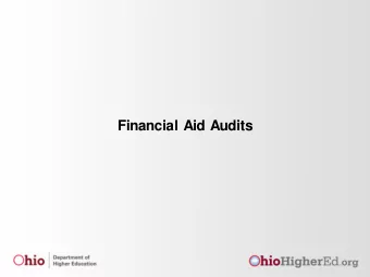Financial Aid Audits  Calendar Year 2021 Financial Aid Audits  During calendar year 2021, our