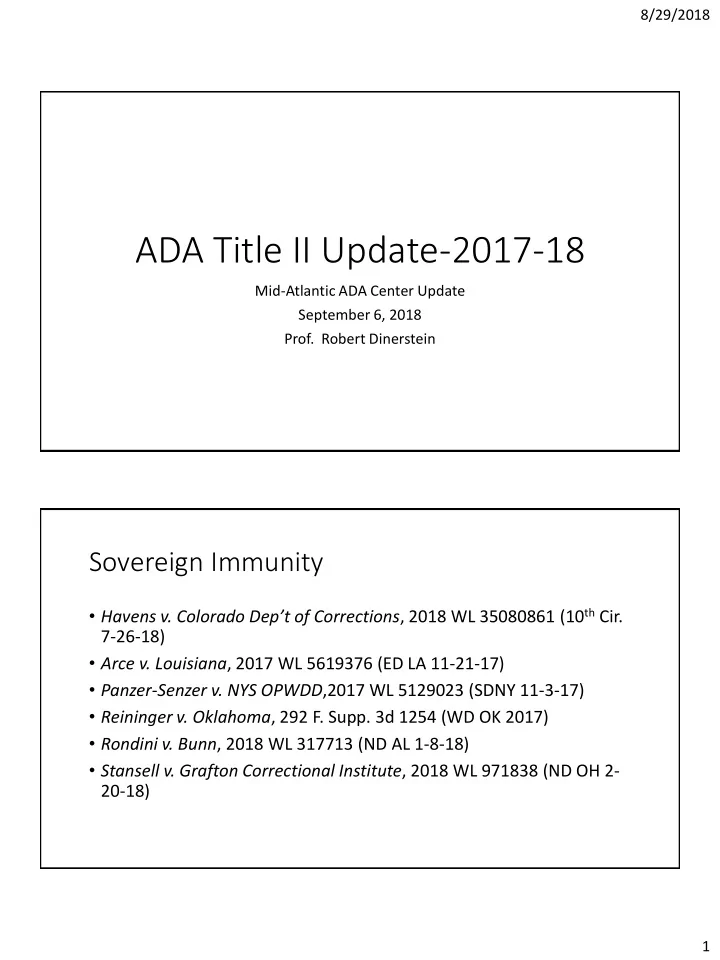 ada title ii update 2017 18