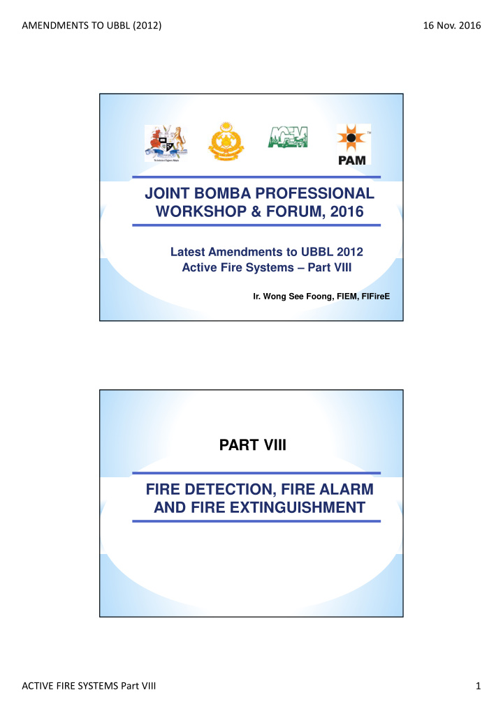 joint bomba professional workshop forum 2016