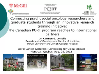 Connecting psychosocial oncology researchers and  graduate students through an innovative research