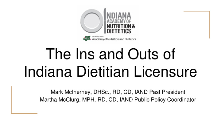 the ins and outs of indiana dietitian licensure