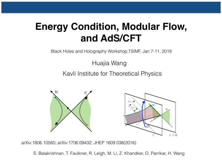 energy condition modular flow and ads cft