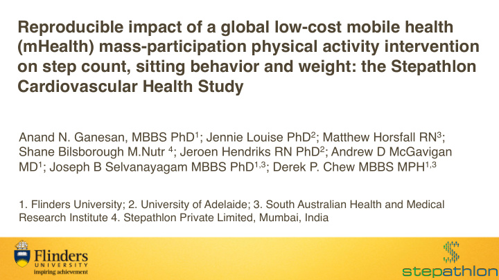 reproducible impact of a global low cost mobile health