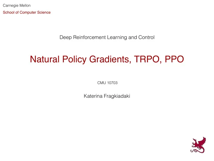 natural policy gradients trpo ppo
