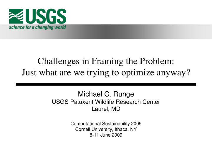 challenges in framing the problem just what are we trying