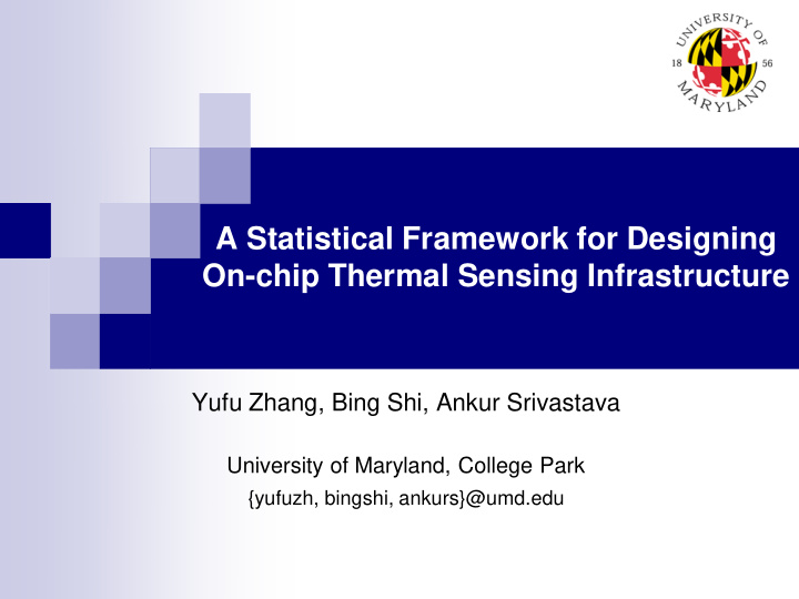 a statistical framework for designing on chip thermal