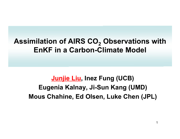 assimilation of airs co 2 observations with enkf in a