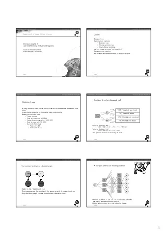 1  Optimization in decision graphs  The repeated milk test problem  Unfolding to decision tree  The