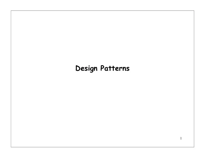 design patterns