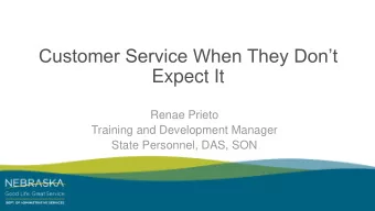Customer Service When They Dont  Expect It  Renae Prieto  Training and Development Manager