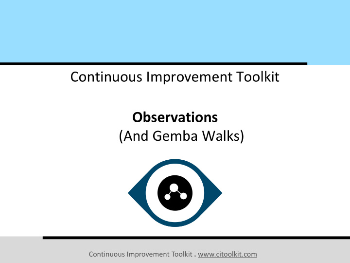 continuous improvement toolkit