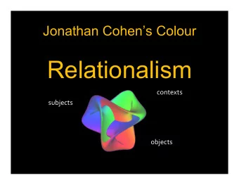 Relationalism  contexts  subjects  objects  Jonathan Cohen  Introduction  Relationalism vs.