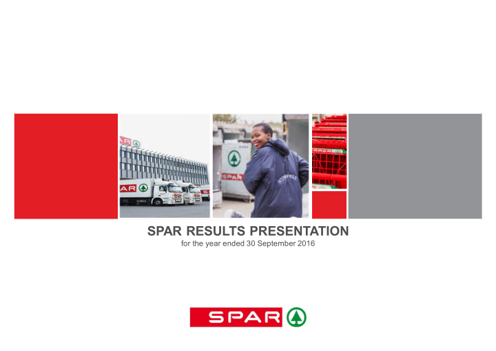 spar results presentation