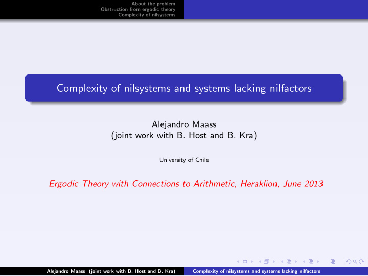 complexity of nilsystems and systems lacking nilfactors