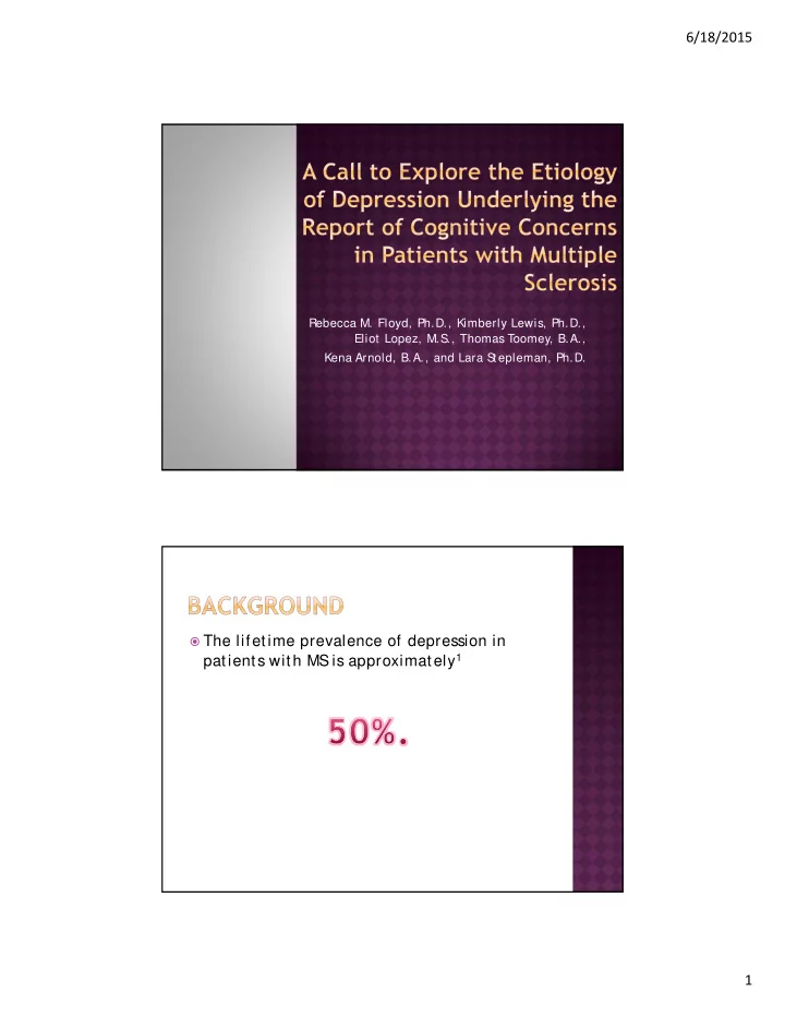 the lifetime prevalence of depression in