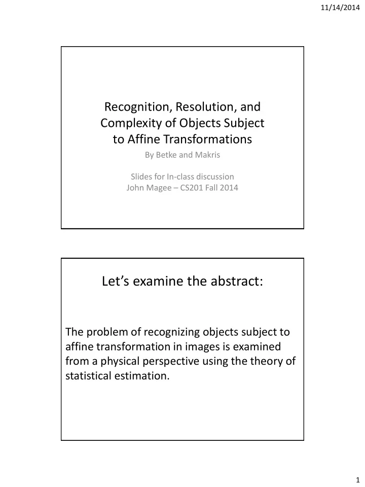let s examine the abstract