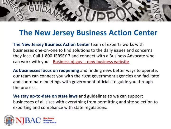 the new jersey business action center