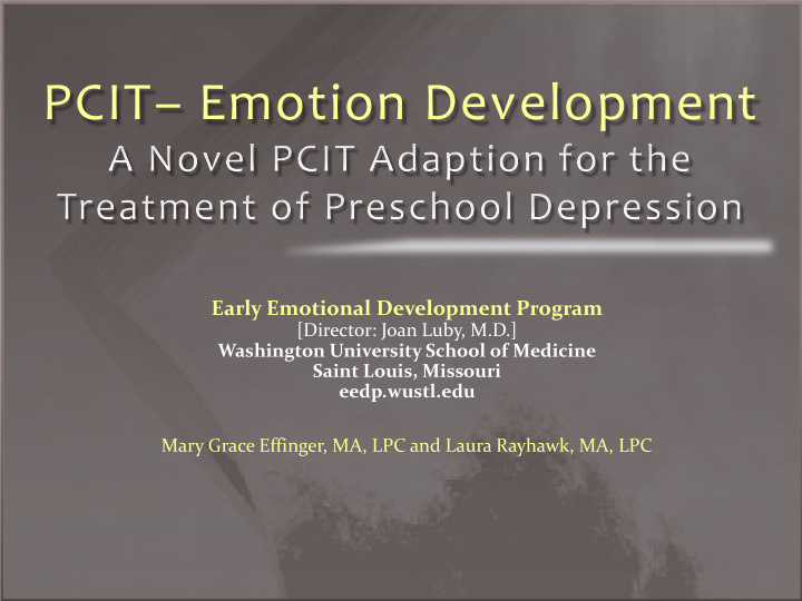 pcit emotion development