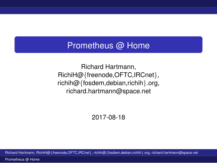 prometheus home