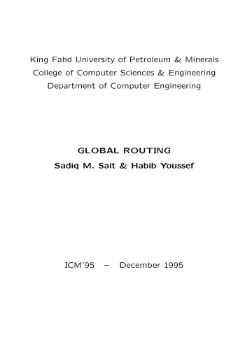King Fahd University of Petroleum &amp; Minerals  College of Computer Sciences &amp; Engineering