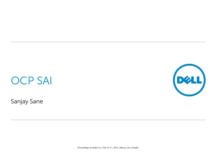 ocp sai