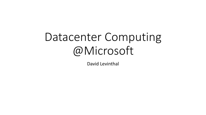 datacenter computing
