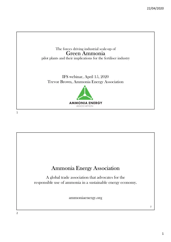 green ammonia