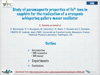 Study of paramagnetic properties of Fe 3+ ions in  sapphire for the realization of a cryogenic