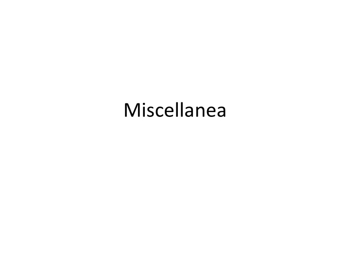 miscellanea projects
