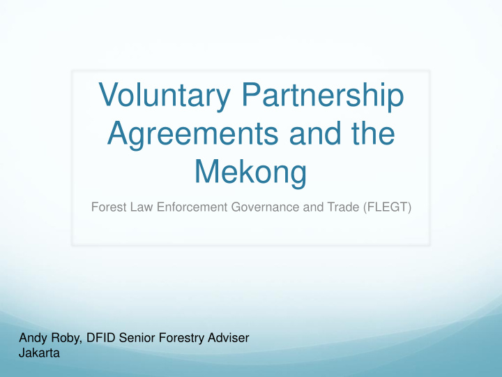 voluntary partnership