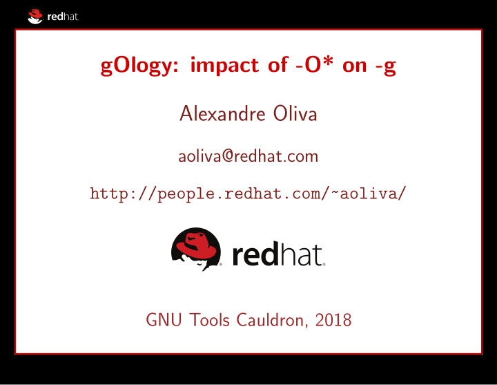 gology impact of o on g alexandre oliva