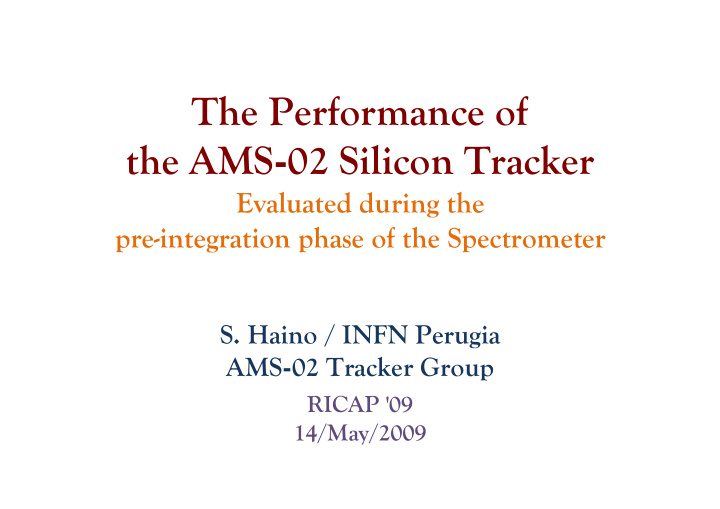 the performance of the ams 02 silicon tracker