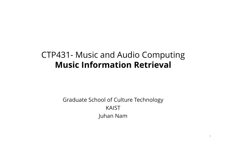 ctp431 music and audio computing music information