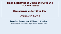 trade economics of olives and olive oil data and issues