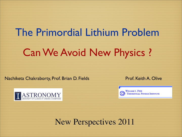 the primordial lithium problem can we avoid new physics