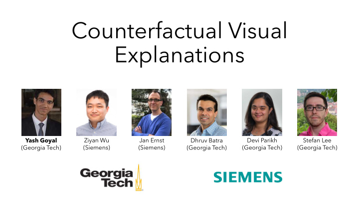 counterfactual visual explanations