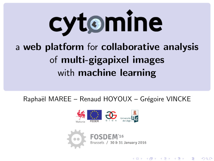 a web platform for collaborative analysis of multi