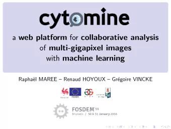 a web platform for collaborative analysis of multi-gigapixel images with machine learning  Rapha